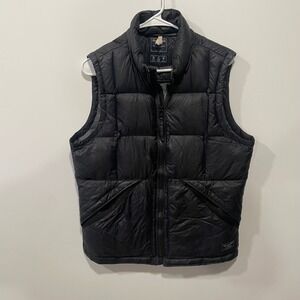 Abercrombie Fitch Mens Black Down Puffer Vest Water Repellent Windproof Size S